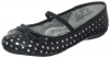 Jessica Simpson Culianna Y Flat (Little Kid/Big Kid),Black/Silver,4 M US Big Kid