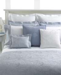 This Lauren Ralph Lauren woven jacquard pillow boasts an allover, tone-on-tone paisley pattern finished with a 1 1/2 tailored flange and hemstitch detail. Features pure, 370 thread-count cotton. This Lauren Ralph Lauren woven jacquard pillow boasts an allover, tone-on-tone paisley pattern finished with a 1 1/2 tailored flange and hemstitch detail. Features pure, 370 thread-count cotton.