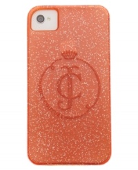 Get in with the glitterati with this sparkly-chic iPhone case from Juicy Couture. Unquestionably cool and instantly eye-catching, it keeps your can't-do-without essential stylish and secure.