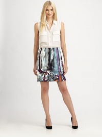 Abstract chic, this watercolor-print cotton skirt offers a hint of stretch for an exceptional fit.Off-center exposed zipperAllover printContrast hemFully linedAbout 19 long96% cotton/4% elastaneDry cleanImported Model shown is 5'10½ (179cm) wearing US size 4. Abstract chic, this watercolor-print cotton skirt offers a hint of stretch for an exceptional fit.Off-center exposed zipperAllover printContrast hemFully linedAbout 19 long96% cotton/4% elastaneDry cleanImported Model shown is 5'10½ (179cm) wearing US size 4.