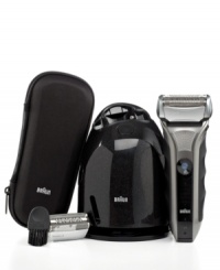 Face the day! This powerful shaver sets you up for success with a triple action cutting system that gets even closer for cleaner, smoother results. ActiveLift technology grabs flat lying hair in tricky places, while an OptiFoil head adapts to the curves & contours of your cheeks, jaw line and chin. 2-year warranty. Model 5-590CC. Face the day! This powerful shaver sets you up for success with a triple action cutting system that gets even closer for cleaner, smoother results. ActiveLift technology grabs flat lying hair in tricky places, while an OptiFoil head adapts to the curves & contours of your cheeks, jaw line and chin. 2-year warranty. Model 5-590CC.