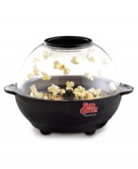 Make the most out of movie night! Treat yourself to a freshly-popped treat bursting with flavor, aroma and incredible convenience. The dual purpose lid is see-through so you can get your portion as crispy as you choose and then quickly transform it into a serving bowl for less mess and easy presentation. 1-year warranty. Make the most out of movie night! Treat yourself to a freshly-popped treat bursting with flavor, aroma and incredible convenience. The dual purpose lid is see-through so you can get your portion as crispy as you choose and then quickly transform it into a serving bowl for less mess and easy presentation. 1-year warranty.