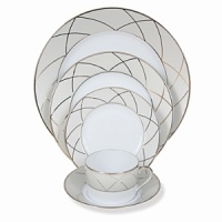The dominant color of brilliant platinum has the ability to capture light in a room. When candlelight is used you will feel as though you are dining under the moon. The plates are adorned in two variations: plain and with arch pattern. The dominant color of brilliant platinum has the ability to capture light in a room. When candlelight is used you will feel as though you are dining under the moon. The plates are adorned in two variations: plain and with arch pattern.