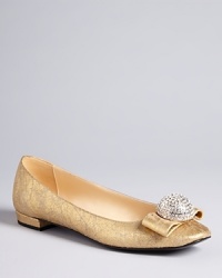 Have a ball-you can't help it in these fun and fanciful kate spade new york ballet flats, that feature glittering jeweled domed details that will keep you on your toes, whatever the occasion. Have a ball-you can't help it in these fun and fanciful kate spade new york ballet flats, that feature glittering jeweled domed details that will keep you on your toes, whatever the occasion.