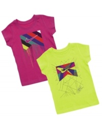 Express yourself. She can paint herself a pretty look in one of these crisp, colorful neon tees from Nike.