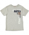 Nautica Authentic Sailing Goods T-Shirt (Sizes 2T - 4T) - oatmeal heather, 4t