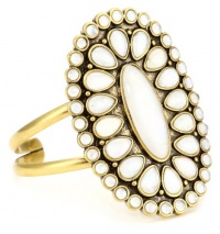 Lucky Brand Pearl Set Stone Cuff Bracelet Lucky Brand Pearl Set Stone Cuff Bracelet