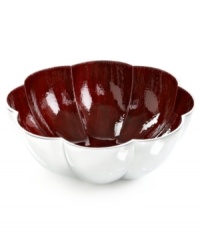 More than conversation blossoms around your table with the handcrafted Red Lotus bowl from Simply Designz. Polished aluminum lined in glossy enamel lends fresh color and shine to any dining area. More than conversation blossoms around your table with the handcrafted Red Lotus bowl from Simply Designz. Polished aluminum lined in glossy enamel lends fresh color and shine to any dining area.