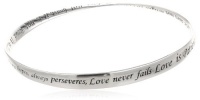 Sterling Silver Love Never Fails, Love Is Patient, Love Is Kind. It Does Not Envy, It Does Not Boast Cuff Bracelet Sterling Silver Love Never Fails, Love Is Patient, Love Is Kind. It Does Not Envy, It Does Not Boast Cuff Bracelet