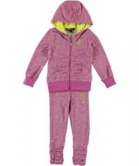 Rocawear Knit & Ruched 2-Piece Sweatsuit (Sizes 4 - 6X) - lilac, 4 Rocawear Knit & Ruched 2-Piece Sweatsuit (Sizes 4 - 6X) - lilac, 4