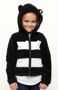 Roxy Kids Girls 2-6x Teenie Wahine Party Animal Hooded Jacket, Black/White Stripe, Small Roxy Kids Girls 2-6x Teenie Wahine Party Animal Hooded Jacket, Black/White Stripe, Small