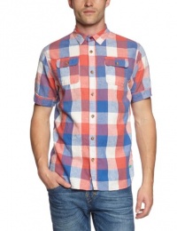 Scotch & Soda Men's Multi Color Plaid Short Sleeve Woven Scotch & Soda Men's Multi Color Plaid Short Sleeve Woven