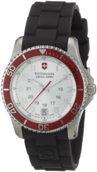 Victorinox Swiss Army Women's 241484 Maverick Silver Dial Black Rubber Strap Watch Victorinox Swiss Army Women's 241484 Maverick Silver Dial Black Rubber Strap Watch