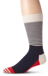 Happy Socks Men's Half Stripe 2, Navy/Red/White, 10-13 Happy Socks Men's Half Stripe 2, Navy/Red/White, 10-13