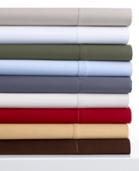 Redefine everyday elegance with these luxuriously soft 500-thread count combed cotton sheets. Created on dobby looms, the subtle interplay of satin and matte textures enhances the versatility of rich, solid color. Open stitching detail on the flat sheet hem adds a delicate, tailored finish. Extra deep ensures the right fit for growing mattresses. Redefine everyday elegance with these luxuriously soft 500-thread count combed cotton sheets. Created on dobby looms, the subtle interplay of satin and matte textures enhances the versatility of rich, solid color. Open stitching detail on the flat sheet hem adds a delicate, tailored finish. Extra deep ensures the right fit for growing mattresses.