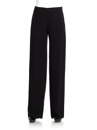 THE LOOKNarrow waistbandSide zip closureTHE FITInseam, about 35THE MATERIAL63% triacetate/37% polyesterCARE & ORIGINDry cleanMade in ItalyModel shown is 5'10 (177cm) wearing US size 4. THE LOOKNarrow waistbandSide zip closureTHE FITInseam, about 35THE MATERIAL63% triacetate/37% polyesterCARE & ORIGINDry cleanMade in ItalyModel shown is 5'10 (177cm) wearing US size 4.