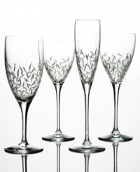 Dotted with small vertical cuts along the classically-styled bowl, kate spade's Beacon Street stemware is a perfect example of the chic sophistication the renowned designer is known for. Shown back left. Dotted with small vertical cuts along the classically-styled bowl, kate spade's Beacon Street stemware is a perfect example of the chic sophistication the renowned designer is known for. Shown back left.