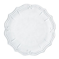 Handmade from Venetian terra marrone, or brown clay, this ornately sculpted charger is inspired by the early Baroque period of Italian art and architecture. Handmade from Venetian terra marrone, or brown clay, this ornately sculpted charger is inspired by the early Baroque period of Italian art and architecture.