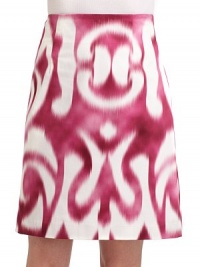 THE LOOKAllover abstract tie dye printStraight silhouetteBack zip with hook-and-eye closureTHE FITAbout 21 from waist to hemTHE MATERIAL96% cotton/4% cuproFully linedCARE & ORIGINDry cleanImportedModel shown is 5'10 (177cm) wearing US size 4. THE LOOKAllover abstract tie dye printStraight silhouetteBack zip with hook-and-eye closureTHE FITAbout 21 from waist to hemTHE MATERIAL96% cotton/4% cuproFully linedCARE & ORIGINDry cleanImportedModel shown is 5'10 (177cm) wearing US size 4.