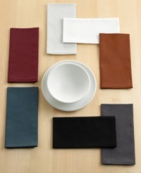 Classic yet contemporary, this napkin from Calvin Klein features hemmed edges in a cool, black hue perfect for pairing with your favorite linens or for using alone. (Clearance) Classic yet contemporary, this napkin from Calvin Klein features hemmed edges in a cool, black hue perfect for pairing with your favorite linens or for using alone. (Clearance)