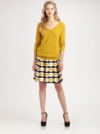 Boldly printed silk meets a timeless pleated silhouette giving this fit-and-flare skirt instant appeal.Pleated styleAllover printSide zipperFully linedAbout 21 longSilkDry cleanImported Model shown is 5'10 (177cm) wearing US size 4. Boldly printed silk meets a timeless pleated silhouette giving this fit-and-flare skirt instant appeal.Pleated styleAllover printSide zipperFully linedAbout 21 longSilkDry cleanImported Model shown is 5'10 (177cm) wearing US size 4.