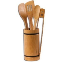Joyce Chen 33-2029, Burnished Bamboo 5-Piece Utensil Set Joyce Chen 33-2029, Burnished Bamboo 5-Piece Utensil Set