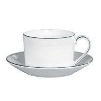 A subtle yet classic collection for formal dining in white fine bone china with platinum-toned accents. A subtle yet classic collection for formal dining in white fine bone china with platinum-toned accents.