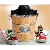 Maxi-Matic EIM-502 Elite Gourmet 4-Quart Old-Fashioned Pine-Bucket Electric/Manual Ice-Cream Maker Maxi-Matic EIM-502 Elite Gourmet 4-Quart Old-Fashioned Pine-Bucket Electric/Manual Ice-Cream Maker