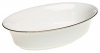 Lenox Solitaire White Platinum-Banded Bone China 10-3/4-Inch Open Vegetable Bowl