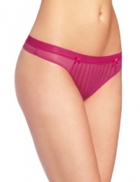Betsey Johnson Women's Stocking Stripe Low Rise Thong, Russian Roulette, Small Betsey Johnson Women's Stocking Stripe Low Rise Thong, Russian Roulette, Small