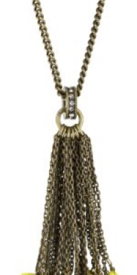 Juicy Couture Briolette Grapefruit Tassel Necklace