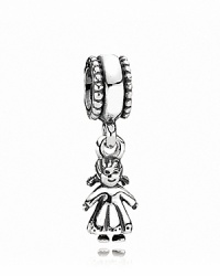 This sweet little girl charm adds instant movement to your PANDORA bracelet.