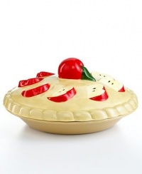 Martha Stewart Ceramic Stoneware Apple Pie Keep Baking Dish with Decorative Lid Martha Stewart Ceramic Stoneware Apple Pie Keep Baking Dish with Decorative Lid