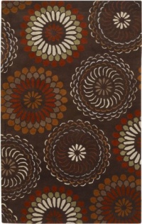 Area Rug 3x5 Rectangle Contemporary Chocolate Color - Surya Bombay Rug from RugPal Area Rug 3x5 Rectangle Contemporary Chocolate Color - Surya Bombay Rug from RugPal