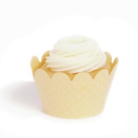 Dress My Cupcake Maya Mini Light Yellow Cupcake Wrappers, Set of 18 Dress My Cupcake Maya Mini Light Yellow Cupcake Wrappers, Set of 18