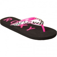 Roxy Girl Pebbles Sandal - Zebra - Youth 1 Roxy Girl Pebbles Sandal - Zebra - Youth 1
