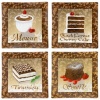 Prima Donna Designs Chocolate Desert Dishes Set of 4, 6-Inch