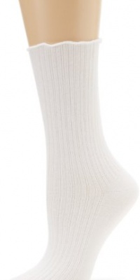 HUE Women's Huetopia Ribbed Sock, White, 9-11 HUE Women's Huetopia Ribbed Sock, White, 9-11