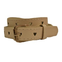 White Thin Skinny Jeans Belt With Heart Cut-outs White Thin Skinny Jeans Belt With Heart Cut-outs