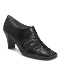 Great style is a cinch, thanks to Aerosoles' Cintipede shooties! With a cinched detail on the vamp and stylish square-toe shootie silhouette, they're an essential style this fall. Available in red, black and tan. Great style is a cinch, thanks to Aerosoles' Cintipede shooties! With a cinched detail on the vamp and stylish square-toe shootie silhouette, they're an essential style this fall. Available in red, black and tan.