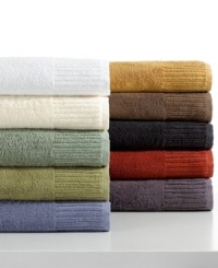 A riveting spectrum of color, the Resort bath sheet from Calvin Klein features fashionable hues set in luxurious Egyptian cotton. Attractive tufted stripes along the hem add subtle dimension. Coordinate with any bath accessories to create an invigorating bathroom retreat. A riveting spectrum of color, the Resort bath sheet from Calvin Klein features fashionable hues set in luxurious Egyptian cotton. Attractive tufted stripes along the hem add subtle dimension. Coordinate with any bath accessories to create an invigorating bathroom retreat.