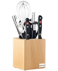 A smart setup. The basics of kitchen prep, this set includes everything-from a paring knife to a bottle opener to an apple corer-a discerning chef needs. Each professional tool is crafted from high-carbon stain-resistant steel to deliver precision control and outstanding results. A smart setup. The basics of kitchen prep, this set includes everything-from a paring knife to a bottle opener to an apple corer-a discerning chef needs. Each professional tool is crafted from high-carbon stain-resistant steel to deliver precision control and outstanding results.