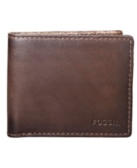 You'll love the classic silhouette and light contrast stitching of this all-leather Tate simple bifold wallet. You'll love the classic silhouette and light contrast stitching of this all-leather Tate simple bifold wallet.