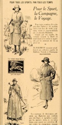 1920 Ad French Burberrys Coats Women Sport Travel Paris - Original Print Ad 1920 Ad French Burberrys Coats Women Sport Travel Paris - Original Print Ad