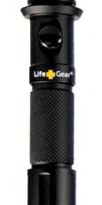 Life Gear LG21-70001-BLA Highland LED Tactical Flashlight with Red Tail Emergency Flasher, 80-Lumens