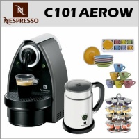 Nespresso C100-US-AERO Essenza Espresso Machine Coffee Maker Aeroccino Package + Nifty Nespresso Coffee Carousel + Accessory Kit Nespresso C100-US-AERO Essenza Espresso Machine Coffee Maker Aeroccino Package + Nifty Nespresso Coffee Carousel + Accessory Kit