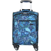 Ricardo Beverly Hills Luggage Sausalito Superlight 2.0 17-Inch 4W Universal Carry-On, Rhythm/Blue Paisley, Small Ricardo Beverly Hills Luggage Sausalito Superlight 2.0 17-Inch 4W Universal Carry-On, Rhythm/Blue Paisley, Small