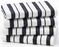 Black Stripe - 4 Pack Oversized Dish Cloth sets in Spice by Cotton Craft - Size 15x15 - Pure 100% Cotton - Crisp Basketweave striped pattern with a hanging loop - Highly absorbent, soft & sturdy - Other colors - Spice, Green, Red, Linen & Blue - Easy care Black Stripe - 4 Pack Oversized Dish Cloth sets in Spice by Cotton Craft - Size 15x15 - Pure 100% Cotton - Crisp Basketweave striped pattern with a hanging loop - Highly absorbent, soft & sturdy - Other colors - Spice, Green, Red, Linen & Blue - Easy care