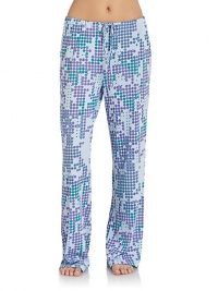 THE LOOKAllover dot patternElastic waistband with drawstring closureTHE FITRise, about 10Inseam, about 31THE MATERIAL50% pima cotton/50% modalCARE & ORIGINMachine washImported THE LOOKAllover dot patternElastic waistband with drawstring closureTHE FITRise, about 10Inseam, about 31THE MATERIAL50% pima cotton/50% modalCARE & ORIGINMachine washImported