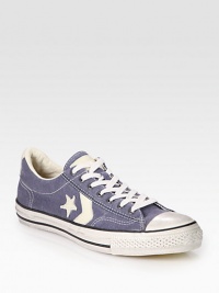 Lace-up canvas basic has a contrasting rubber toecap, sole and artful side details. Padded insoleRubber soleImported Lace-up canvas basic has a contrasting rubber toecap, sole and artful side details. Padded insoleRubber soleImported